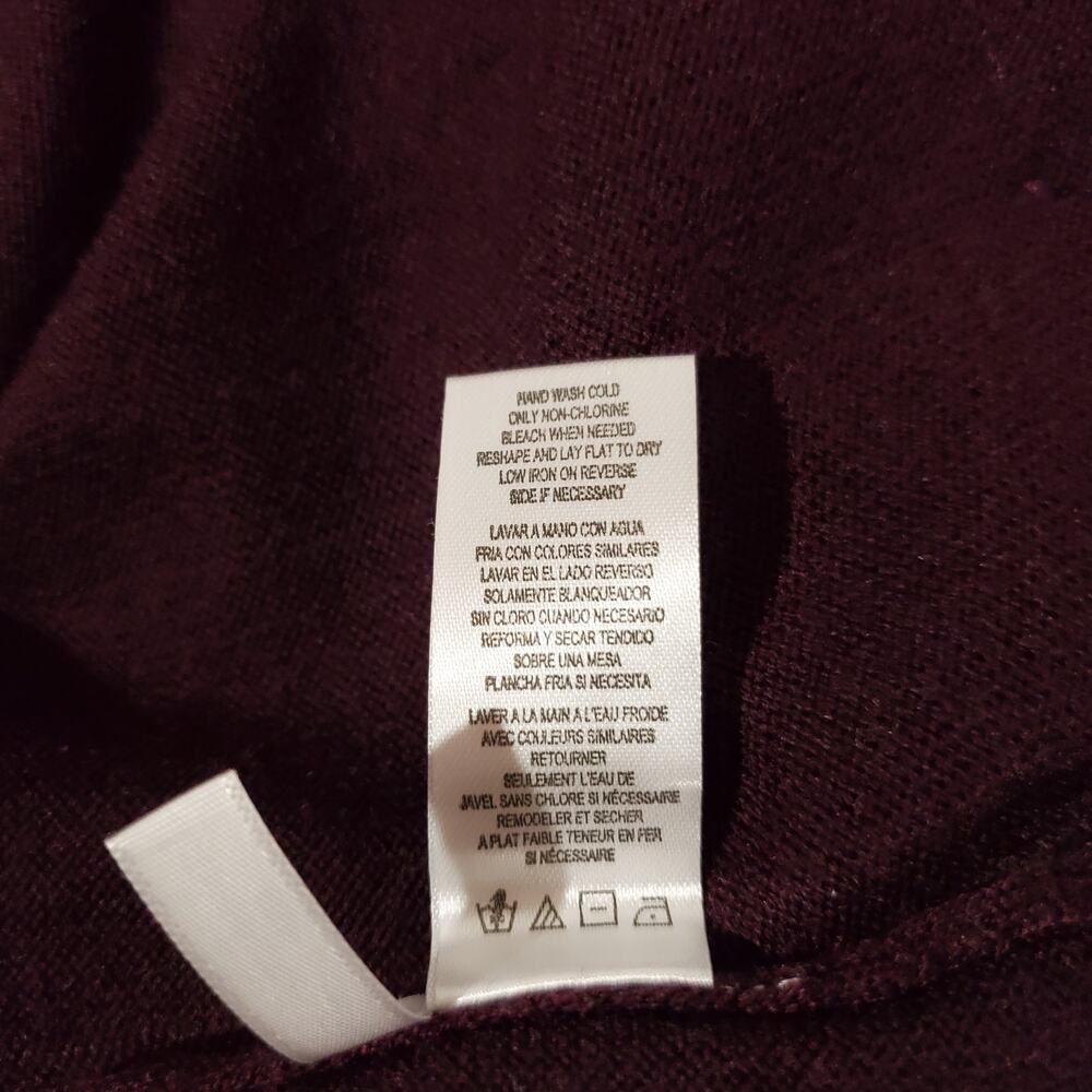 Calvin Klein Long Bell Sleeve Knit Top Womens Size XL Merlot Purple Relaxed Soft - Picture 9 of 10